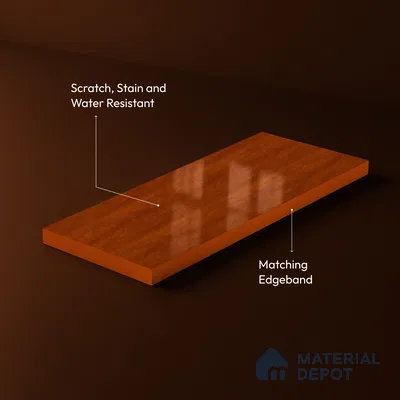 Wooden Look Acrylic Laminate LM 24644 8 ft x 4 ft High Gloss Finish - 1.5 mm | Suitable for TV Unit, Wardrobe, Cabinets