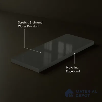 Deep Forest Green Solid Color Acrylic Laminate LM 24336 8 ft x 4 ft High Gloss Finish - 1.5 mm | Matching Edgeband code - EB 02126 | Suitable for Living Room, Kitchen, Office