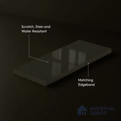 Espresso Brown Solid Color Acrylic Laminate LM 24349 8 ft x 4 ft High Gloss Finish - 1.5 mm | Matching Edgeband code - EB 02131 | Suitable for Living Room, Kitchen, Office