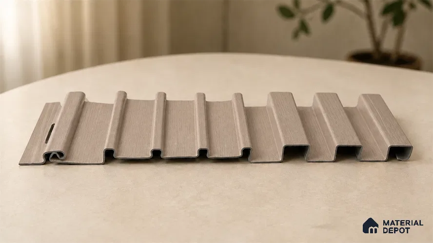 Noce Grande 10 ft x 0.89 ft (3060x270 mm) Unic Design Interior & Exterior Wall & Ceiling Panel - 15 mm | Suitable for Balcony, Facade & Open Area | Width is Subjected to 5% Variation
