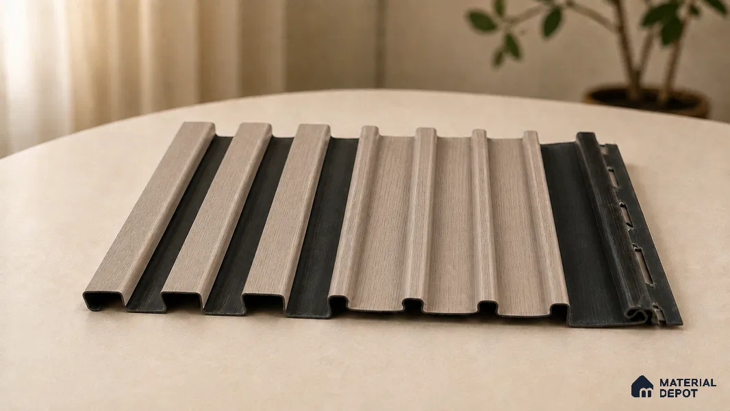 Noce Grande 10 ft x 0.89 ft (3060x270 mm) Unic Dual Tone Design Interior & Exterior Wall & Ceiling Panel - 15 mm | Suitable for Balcony, Facade & Open Area | Width is Subjected to 5% Variation