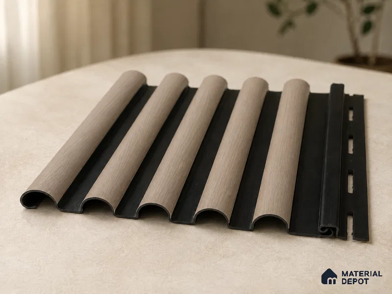 Noce Grande 10 ft x 0.7 ft (3060x215 mm) Dome Dual Black Design Interior & Exterior Wall & Ceiling Panel - 20 mm | Suitable for Balcony, Facade & Open Area | Width is Subjected to 5% Variation