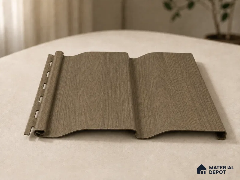 Spiced Walnut 10 ft x 0.89 ft (3060x270 mm) Wave Design Interior & Exterior Wall & Ceiling Panel - 16 mm | Suitable for Balcony, Facade & Open Area | Width is Subjected to 5% Variation