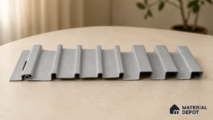 Armani Grey 10 ft x 0.89 ft (3060x270 mm) Unic Design Interior & Exterior Wall & Ceiling Panel - 15 mm | Suitable for Balcony, Facade & Open Area | Width is Subjected to 5% Variation