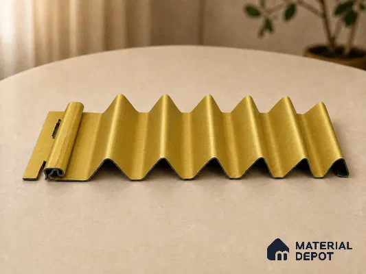 Oro 10 ft x 0.85 ft (3060x260 mm) Prism Design Interior & Exterior Wall & Ceiling Panel - 21 mm | Suitable for Balcony, Facade & Open Area | Width is Subjected to 5% Variation