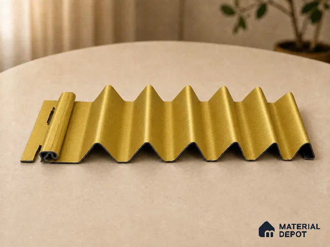 Oro 10 ft x 0.85 ft (3060x260 mm) Prism Design Interior & Exterior Wall & Ceiling Panel - 21 mm | Suitable for Balcony, Facade & Open Area | Width is Subjected to 5% Variation