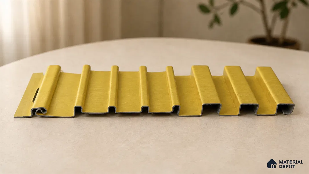 Oro 10 ft x 0.89 ft (3060x270 mm) Unic Design Interior & Exterior Wall & Ceiling Panel - 15 mm | Suitable for Balcony, Facade & Open Area | Width is Subjected to 5% Variation