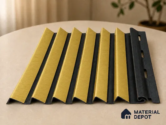 Oro 10 ft x 0.85 ft (3060x260 mm) Prism Dual Tone Design Interior & Exterior Wall & Ceiling Panel - 21 mm | Suitable for Balcony, Facade & Open Area | Width is Subjected to 5% Variation