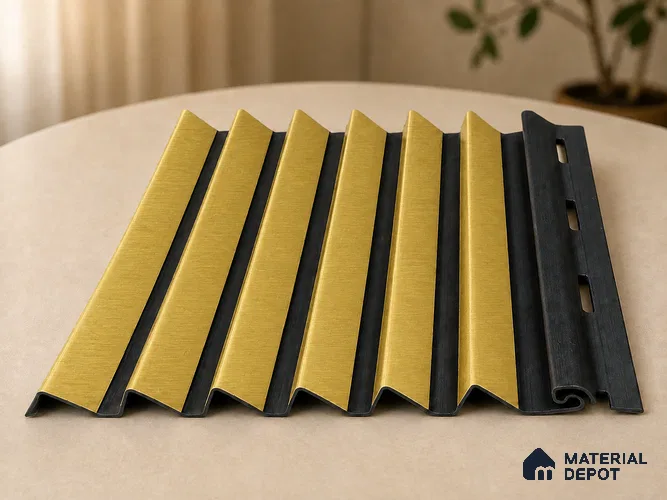 Oro 10 ft x 0.85 ft (3060x260 mm) Prism Dual Tone Design Interior & Exterior Wall & Ceiling Panel - 21 mm | Suitable for Balcony, Facade & Open Area | Width is Subjected to 5% Variation