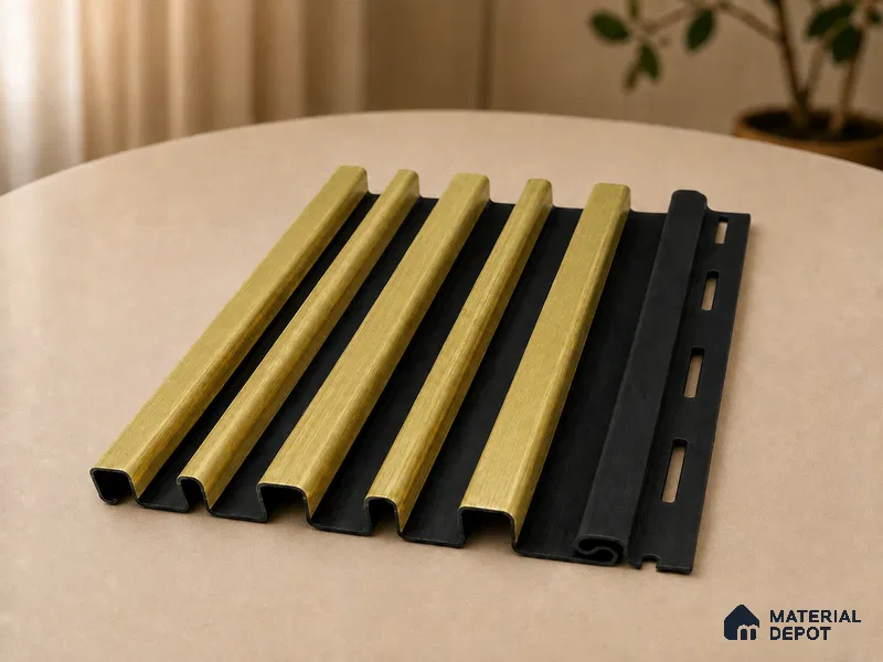 Oro 10 ft x 0.89 ft (3060x270 mm) Stripes Dual Tone Design Interior & Exterior Wall & Ceiling Panel - 20 mm | Suitable for Balcony, Facade & Open Area | Width is Subjected to 5% Variation