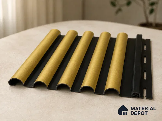 Oro 10 ft x 0.7 ft (3060x215 mm) Dome Dual Black Design Interior & Exterior Wall & Ceiling Panel - 20 mm | Suitable for Balcony, Facade & Open Area | Width is Subjected to 5% Variation
