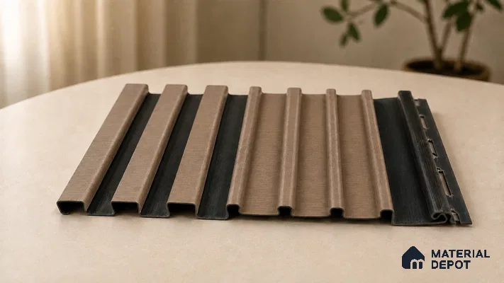 Rame 10 ft x 0.89 ft (3060x270 mm) Unic Dual Tone Design Interior & Exterior Wall & Ceiling Panel - 15 mm | Suitable for Balcony, Facade & Open Area | Width is Subjected to 5% Variation