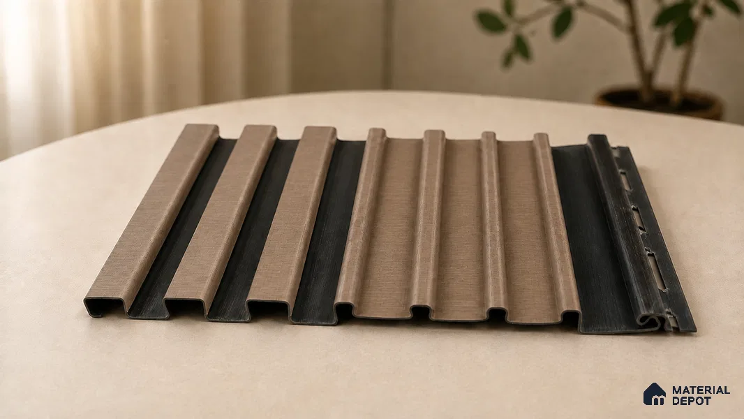 Rame 10 ft x 0.89 ft (3060x270 mm) Unic Dual Tone Design Interior & Exterior Wall & Ceiling Panel - 15 mm | Suitable for Balcony, Facade & Open Area | Width is Subjected to 5% Variation