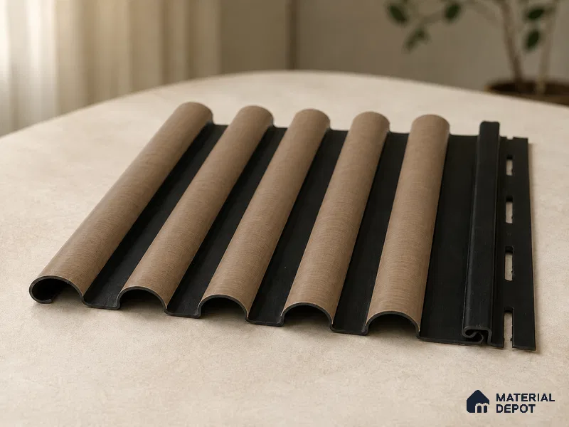 Rame 10 ft x 0.7 ft (3060x215 mm) Dome Dual Black Design Interior & Exterior Wall & Ceiling Panel - 20 mm | Suitable for Balcony, Facade & Open Area | Width is Subjected to 5% Variation