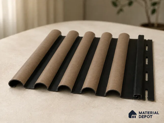 Rame 10 ft x 0.7 ft (3060x215 mm) Dome Dual Black Design Interior & Exterior Wall & Ceiling Panel - 20 mm | Suitable for Balcony, Facade & Open Area | Width is Subjected to 5% Variation