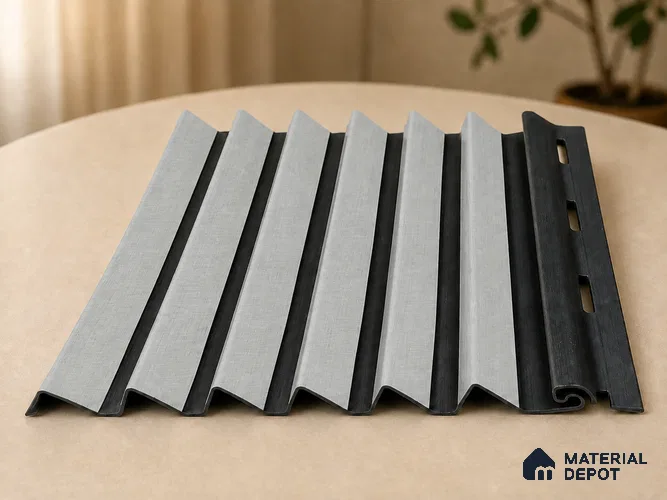 Argento 10 ft x 0.85 ft (3060x260 mm) Prism Dual Tone Design Interior & Exterior Wall & Ceiling Panel - 21 mm | Suitable for Balcony, Facade & Open Area | Width is Subjected to 5% Variation