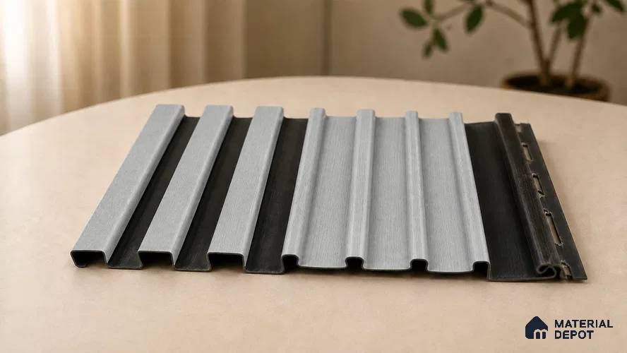Argento 10 ft x 0.89 ft (3060x270 mm) Unic Dual Tone Design Interior & Exterior Wall & Ceiling Panel - 15 mm | Suitable for Balcony, Facade & Open Area | Width is Subjected to 5% Variation