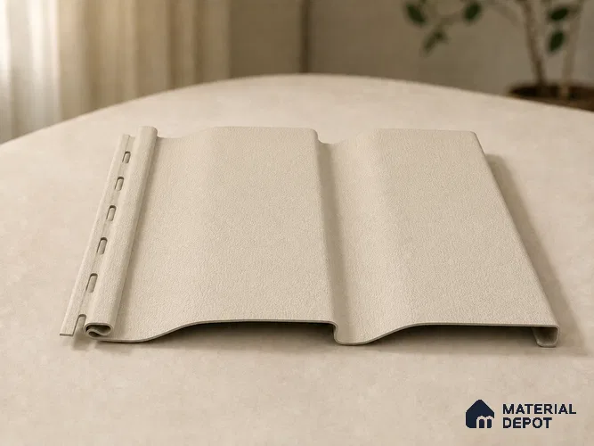 Linen Ivory 10 ft x 0.89 ft (3060x270 mm) Wave Design Interior & Exterior Wall & Ceiling Panel - 16 mm | Suitable for Balcony, Facade & Open Area | Width is Subjected to 5% Variation