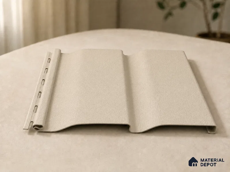 Linen Ivory 10 ft x 0.89 ft (3060x270 mm) Wave Design Interior & Exterior Wall & Ceiling Panel - 16 mm | Suitable for Balcony, Facade & Open Area | Width is Subjected to 5% Variation