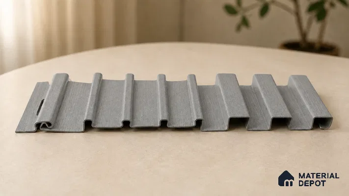 Linen Grey 10 ft x 0.89 ft (3060x270 mm) Unic Design Interior & Exterior Wall & Ceiling Panel - 15 mm | Suitable for Balcony, Facade & Open Area | Width is Subjected to 5% Variation