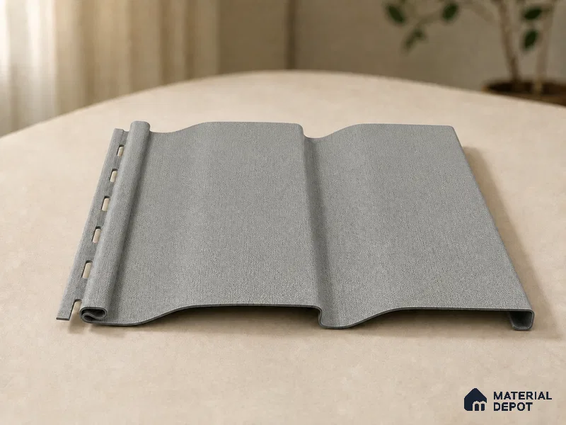 Linen Grey 10 ft x 0.89 ft (3060x270 mm) Wave Design Interior & Exterior Wall & Ceiling Panel - 16 mm | Suitable for Balcony, Facade & Open Area | Width is Subjected to 5% Variation