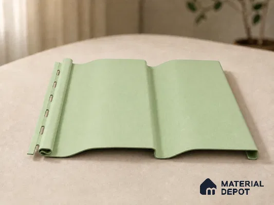 Mint Green 10 ft x 0.89 ft (3060x270 mm) Wave Pastel Design Interior & Exterior Wall & Ceiling Panel - 16 mm | Suitable for Balcony, Facade & Open Area | Width is Subjected to 5% Variation