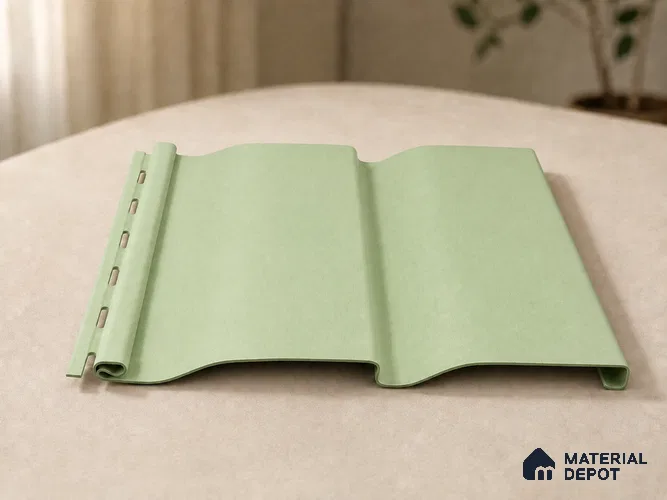 Mint Green 10 ft x 0.89 ft (3060x270 mm) Wave Pastel Design Interior & Exterior Wall & Ceiling Panel - 16 mm | Suitable for Balcony, Facade & Open Area | Width is Subjected to 5% Variation