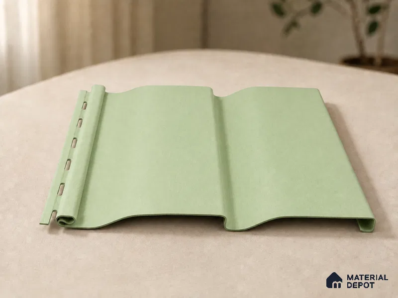 Mint Green 10 ft x 0.89 ft (3060x270 mm) Wave Pastel Design Interior & Exterior Wall & Ceiling Panel - 16 mm | Suitable for Balcony, Facade & Open Area | Width is Subjected to 5% Variation