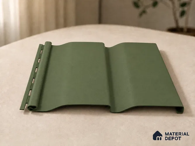 Forest Green 10 ft x 0.89 ft (3060x270 mm) Wave Pastel Design Interior & Exterior Wall & Ceiling Panel - 16 mm | Suitable for Balcony, Facade & Open Area | Width is Subjected to 5% Variation
