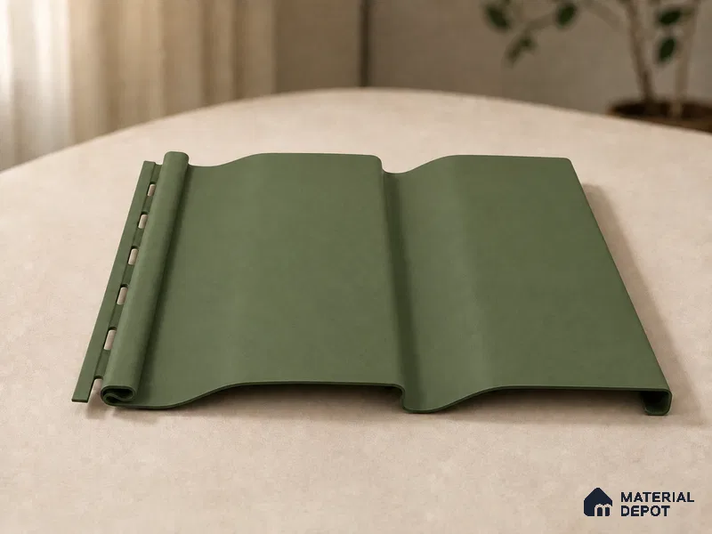 Forest Green 10 ft x 0.89 ft (3060x270 mm) Wave Pastel Design Interior & Exterior Wall & Ceiling Panel - 16 mm | Suitable for Balcony, Facade & Open Area | Width is Subjected to 5% Variation