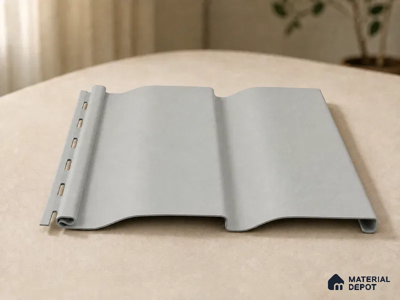 Light Grey 10 ft x 0.89 ft (3060x270 mm) Wave Pastel Design Interior & Exterior Wall & Ceiling Panel - 16 mm | Suitable for Balcony, Facade & Open Area | Width is Subjected to 5% Variation