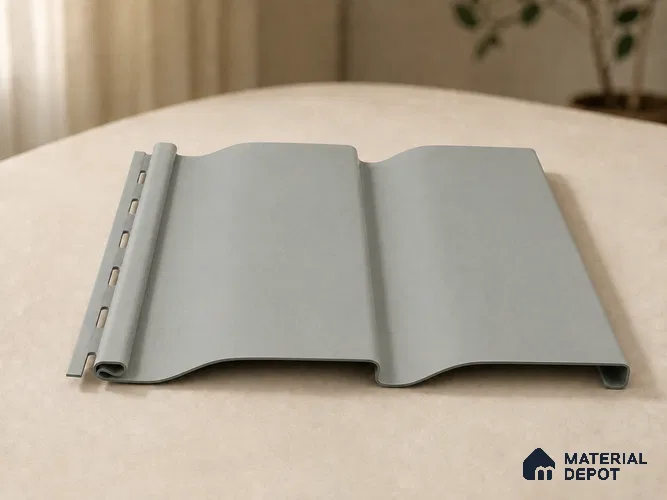 Cloud Grey 10 ft x 0.89 ft (3060x270 mm) Wave Pastel Design Interior & Exterior Wall & Ceiling Panel - 16 mm | Suitable for Balcony, Facade & Open Area | Width is Subjected to 5% Variation