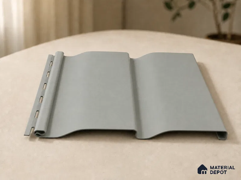 Cloud Grey 10 ft x 0.89 ft (3060x270 mm) Wave Pastel Design Interior & Exterior Wall & Ceiling Panel - 16 mm | Suitable for Balcony, Facade & Open Area | Width is Subjected to 5% Variation