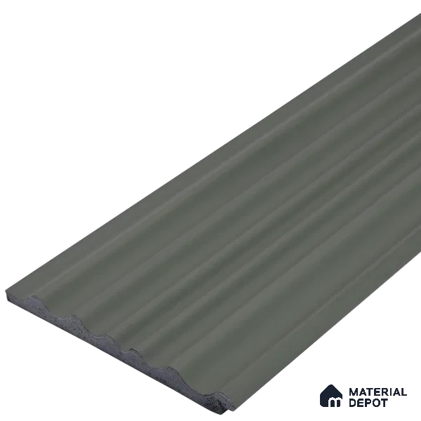 Smoke Grey Plain Colour Look PN 00518 9.5 ft x 4.8 inch Charcoal Panel - 12 mm | Suitable for Feature Wall, Living Room & Bedroom | Width is Subjected to 5% Variation