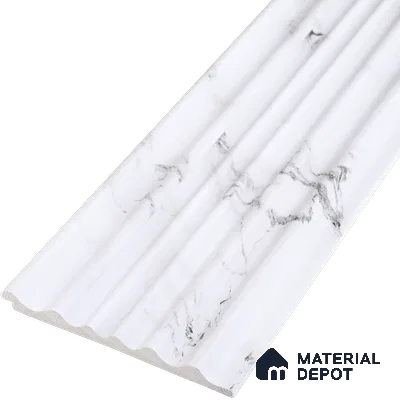Dove Grey Marble Look PN 00524 9.5 ft x 4.8 inch Charcoal Panel - 12 mm | Suitable for Feature Wall, TV Unit & Living Room | Width is Subjected to 5% Variation