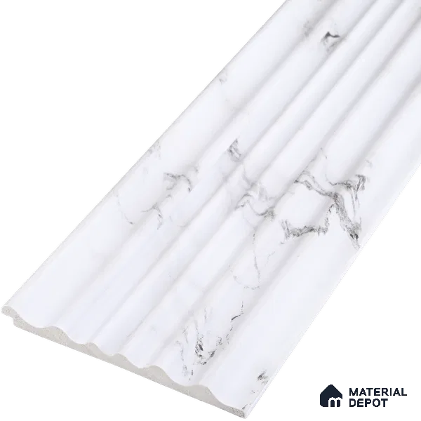 Dove Grey Marble Look PN 00524 9.5 ft x 4.8 inch Charcoal Panel - 12 mm | Suitable for Feature Wall, TV Unit & Living Room | Width is Subjected to 5% Variation