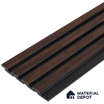 Wooden Look PN 00646 8 ft x 4.8 inch Charcoal Panel - 11 mm | Suitable for Feature Wall, TV Unit & Living Room | Width is Subjected to 5% Variation