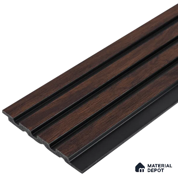 Wooden Look PN 00646 8 ft x 4.8 inch Charcoal Panel - 11 mm | Suitable for Feature Wall, TV Unit & Living Room | Width is Subjected to 5% Variation