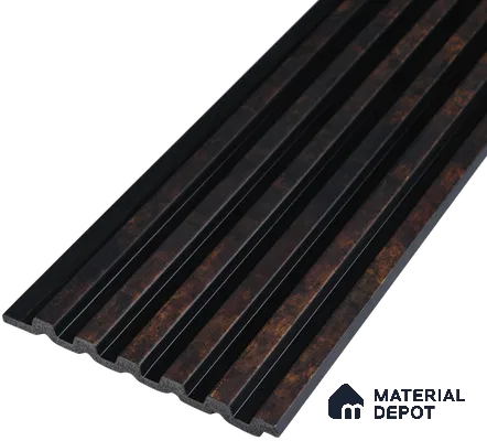 Wooden Look PN 00649 8 ft x 4.8 inch Charcoal Panel - 11 mm | Suitable for Feature Wall, TV Unit & Living Room | Width is Subjected to 5% Variation