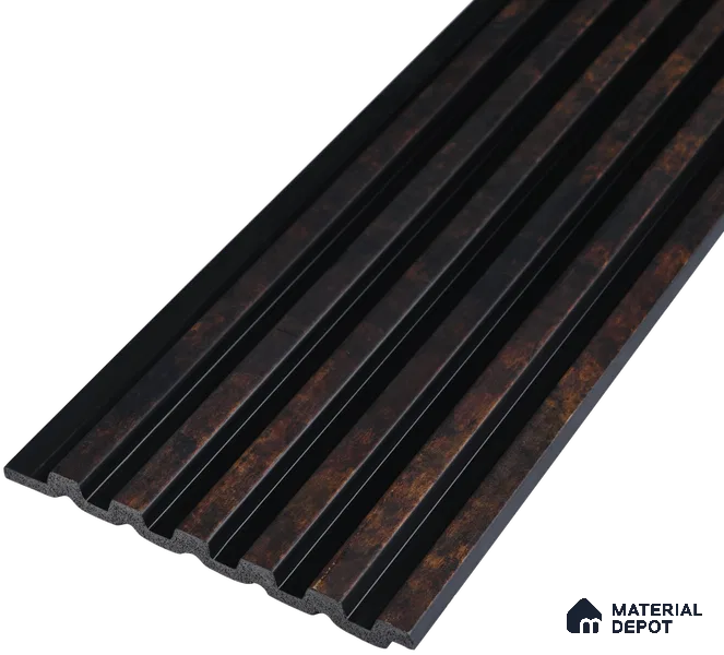 Wooden Look PN 00649 8 ft x 4.8 inch Charcoal Panel - 11 mm | Suitable for Feature Wall, TV Unit & Living Room | Width is Subjected to 5% Variation