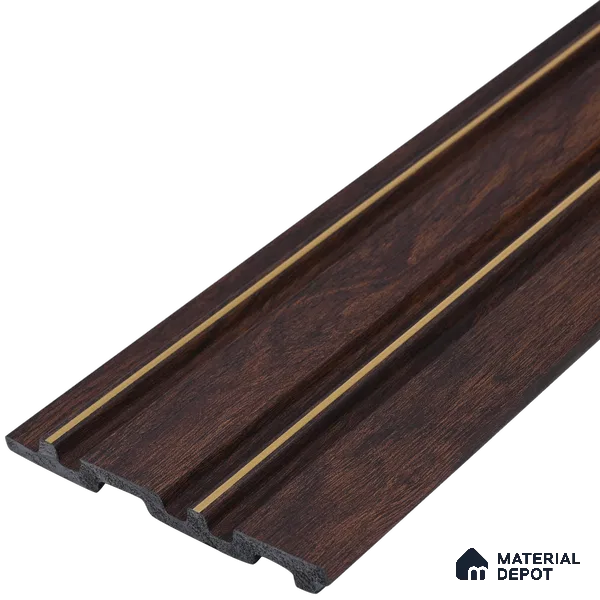 Wooden Look PN 00673 9.5 ft x 4.8 inch Charcoal Panel - 11 mm | Suitable for Feature Wall, TV Unit & Living Room | Width is Subjected to 5% Variation