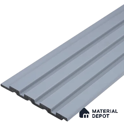 Grey Plain Colour Louver PN 00691 9.5 ft x 4.8 inch Charcoal Panel - 11 mm | Suitable for Feature Wall, TV Unit & Living Room | Width is Subjected to 5% Variation