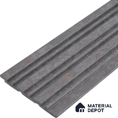Silver Grey Cement Look PN 03366 8 ft x 4.8 inch Charcoal Panel - 11 mm | Suitable for Feature Wall, TV Unit & Living Room | Width is Subjected to 5% Variation