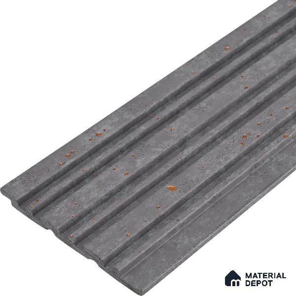 Silver Grey Cement Look PN 03366 8 ft x 4.8 inch Charcoal Panel - 11 mm | Suitable for Feature Wall, TV Unit & Living Room | Width is Subjected to 5% Variation