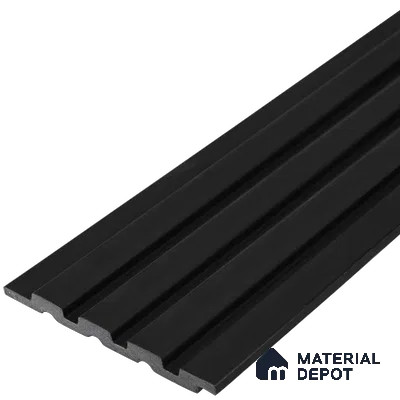 Graphite Black Plain Colour Look PN 03396 9.5 ft x 4.8 inch Charcoal Panel - 11 mm | Suitable for Feature Wall, TV Unit & Living Room | Width is Subjected to 5% Variation