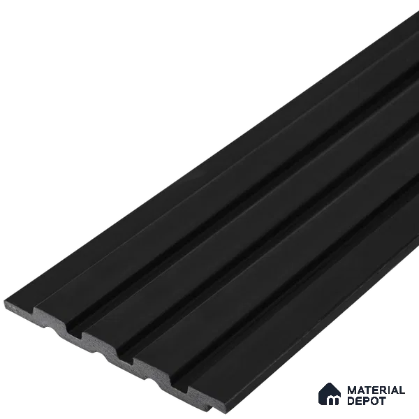 Graphite Black Plain Colour Look PN 03396 9.5 ft x 4.8 inch Charcoal Panel - 11 mm | Suitable for Feature Wall, TV Unit & Living Room | Width is Subjected to 5% Variation