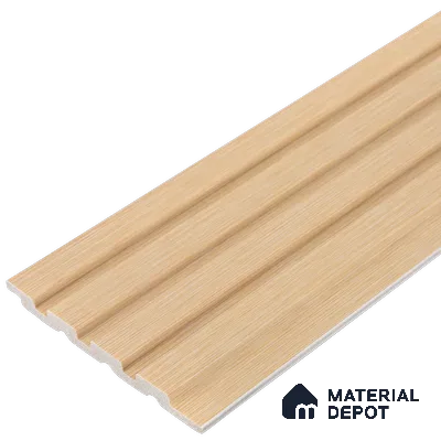 Brown Wooden Louver PN 03397 9.5 ft x 4.8 inch Charcoal Panel - 11 mm | Suitable for Feature Wall, TV Unit & Living Room | Width is Subjected to 5% Variation