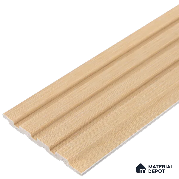 Brown Wooden Louver PN 03397 9.5 ft x 4.8 inch Charcoal Panel - 11 mm | Suitable for Feature Wall, TV Unit & Living Room | Width is Subjected to 5% Variation