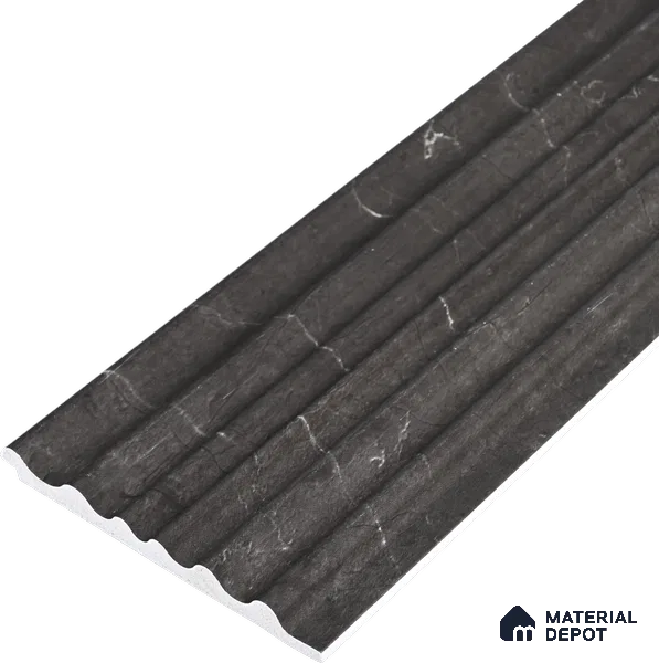 Cappucino Brown Marble Look PN 03542 9.5 ft x 4.7 inch Charcoal Panel - 12 mm | Suitable for Feature Wall, TV Unit & Living Room | Width is Subjected to 5% Variation