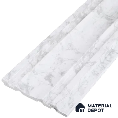 Dove Grey Marble Look PN 03555 9.5 ft x 4.7 inch Charcoal Panel - 12 mm | Suitable for Feature Wall, TV Unit & Living Room | Width is Subjected to 5% Variation